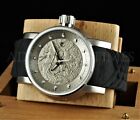 Invicta 48mm S1 Yakuza Dragon Nh35a Automatic Silver Dial Black Silicone Watch