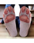 Romstaigo Funny Novelty 3d Crazy Animal Paw Socks One Size  Orange Cat 