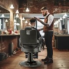 New Metal Vintage Barber Chair Hydraulic Recline Hair Salon Beauty Chair Black