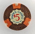          Dunes Casino Chip 1975 Las Vegas      rated  R- 250- 300