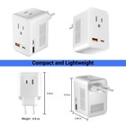 220v To 110v Voltage Conversion Plug Adapter For Traveling From Usa To Europe   