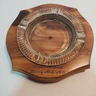 Tweetsie Rr - Blowing Rock  Nc Souvenir Wood With Glass Ashtray Collectible   6 