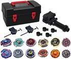 Beyblade Game Metal Fusion 4d Series Battle Set 12 Spinning Tops 4 Launcher