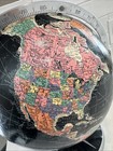 Vintage Replogle 12 Inch Starlight Black World Globe With Chrome Base 1961-1962 