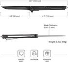 Edc Pocket Knife - 7cr13mov Steel Tanto Blade  Slim Survival Knife With Clip And