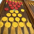 Vintage Backgammon Crisloid 15 Butterscotch 15 Red Marbled Swirl Bakelite