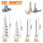 140pcs Plastic Drywall Anchors With Screws Self-drilling Hollow Wall Kit