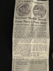 U s  Frigate Constellation Bronze Coin Token Medal 1797 From 1st Navy Ship W coa