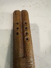 Double Flute Hand Carved Wooden Folk Musical Intrument Nice Condition