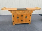 67587 Mid-century Modern Bar Cart Server In Golden Oak