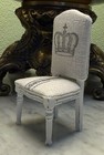 Miniature Artist Made Chair With Crown Upholstery  1 12 Scale