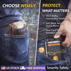 Rfid Leather Slim Wallet Front Pocket Credit Card Holder Digital Money Vault