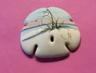 Sand Dollar Real Hand-painted Beach Scene Signed Vintage