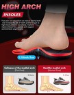 High Arch Support Insoles Men Work Massaging Full Shoe Insole Sz 4-14  1 Pair 