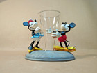 Vintage Hallmark Flowers Disney Classic Mickey   Minnie Mouse Vase Figurine