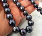 9-10mm Genuine Natural Black Tahitian Pearl Necklace 14-36 Inches