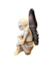 Skeleton Fairy Figurine With Purple   Blue Wings - Resin - 6  Tall