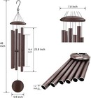 Extra Large Wind Chimes For Outside Deep Tone  Sympathy Memorial Gifts  48inch