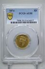 1874  3 Three Dollar Gold Piece Pcgs Au55  6017
