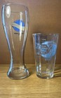 Blue Moon Belgian White Ale 9    Pilsner   Very Rare Paneled Pint Glass  Lot Of 2