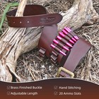 Tourbon Real Leather 44 45mag Cartridges Ammo Holster Pistol Revolver Carry Belt