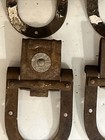 Four Vintage Big  4  Barn Door Rollers Horseshoe Original