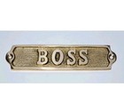 Antique Brass Sign Boss Vintage Style Solid Office Boss Wall Mount Gifts