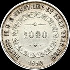 Brazil 1850  1000 Reis  Old World Silver Coin High Grade  4523