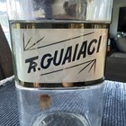 Antique Apothecary Jar Labeled Tr  Guaiaci Glass Pharmacy Bottle With Stopper