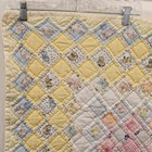 Animal Themed Baby Crib Blanket Quilt Hand Stitched Neutral Patchwork 44x42 
