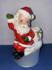 Vintage Relpo  2016 Santa Claus Planter     Ceramic Christmas Decor 6  Tall