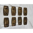 Vintage Brass Cabinet Drawer Pull Handles Lot Of 8 Ornate C Scroll Design