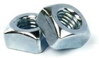 Zinc Plated Grade 2 Steel Square Nuts - Four-sided Nuts - Coarse - Select Size