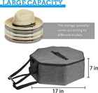 Hat Box For Travel And Storage  Collapsible Cowboy Cap Organizer Case