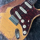 Vintage Aged Solid Electric Guitar Sss Pickups Tremolo Bridge Free Ship No Logo