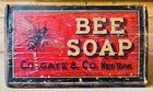 Bee Soap Wooden Crate Box Antique Vintage Advertising