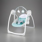 Ingenuity Swingity Swing Portable Baby Swing  Automatic  Toy Bar - Green gray