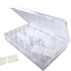 Embroidery Floss   Thread Organizer Box - Clear White Plastic - 17 Compartments