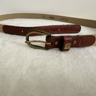 Vintage Frye Canvas   Leather Web Belt Size 32 Brass Buckle Usa 90s y2k