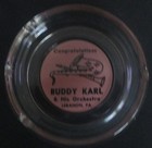Vintage Souvenir Advertising Glass Ashtray Karl Orchestra Lebanon Pennsylvania