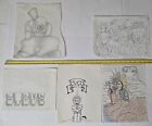 16 Vtg Chicano Tattoo Flash Art Drawing Latin Graffiti Street Prison Teen Angels