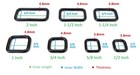 15 Pcs Metal Rectangle Rings For Straps   Bag Making Matte Black 1-1 2  