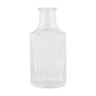 5  Clear Ribbed Embossed Indoor Glass Bud Vase