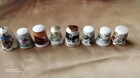 Lot Of 8 Vintage Thimbles   Amish  Spode  Limoges  Pickard  Avon  Sunrise 
