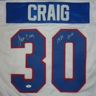 Jim Craig Autographed Usa Hockey  white  30  Custom Stitched Jersey With 1980 Go