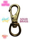 3 1 4 Solid Brass Swivel Snap Boat Hook 5 8  Eye Marine Grade Wide Mouth Swl 80