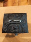 Vintage Cast Iron Coin Deposit Bank Combination Door Safe 3    X 4   