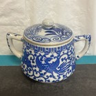 Set Of 5 Blue Willow Porcelain Child Tea Set 4 Plates   Sugar Japan Chipped