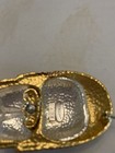 Vintage Silver-goldtone Art Deco Woman s Face Brooch Pin