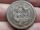 1846 Braided Hair Large Cent Penny- Small Date  Fine vf Details